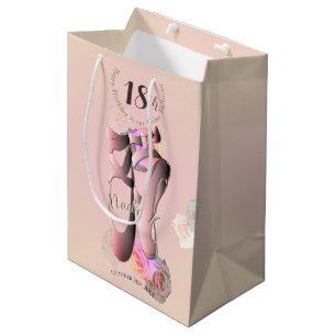 Ballerina Pink Toe Shoes Medium Gift Bag