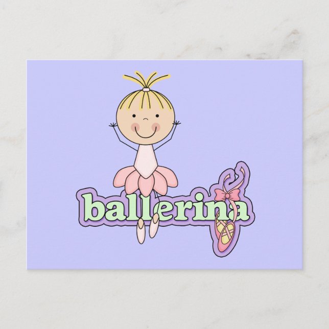 Ballerina - Pink Tshirts and Gifts Postcard (Front)