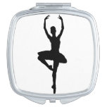 Ballerina Pirouette (ballet Dance Silhouette) ~ Compact Mirror at Zazzle