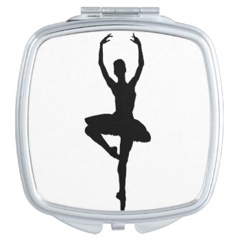 Ballerina Pirouette (ballet Dance Silhouette) ~ Compact Mirror by TheWhippingPost at Zazzle