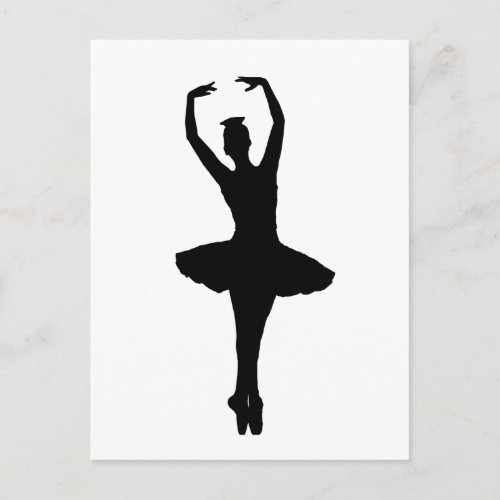 BALLERINA PIROUETTE EN POINTE Ballet Dancer  Postcard