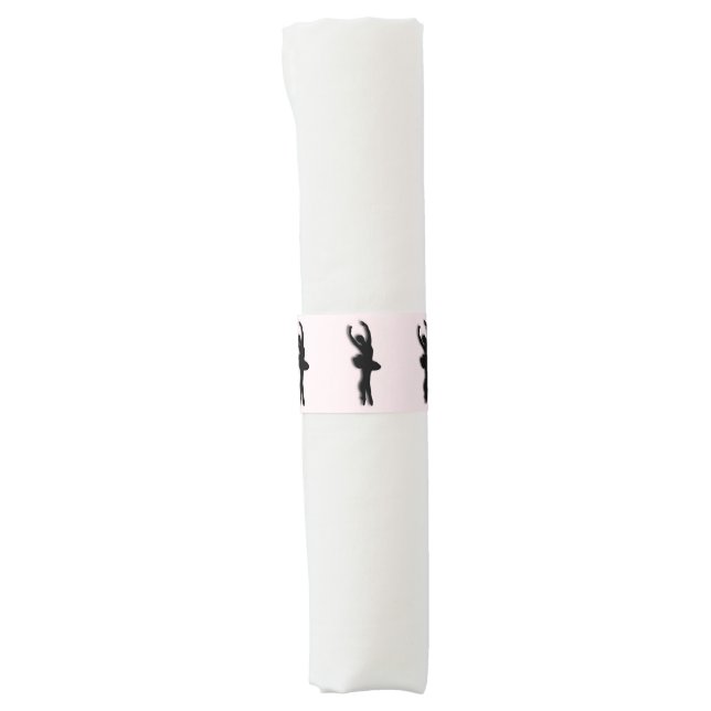 Ballerina Pirouette in Garden Green Napkin Bands (Front)