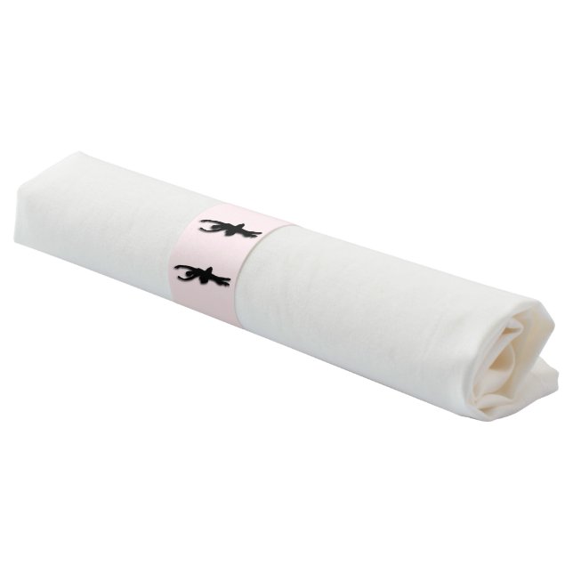 Ballerina Pirouette in Garden Green Napkin Bands (Angled)
