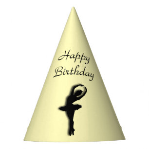 Ballerina Pirouette in Garden Yellow Party Hat