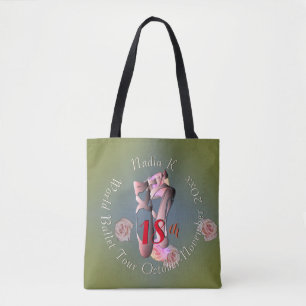 Ballerina Pointe Retro  Tote Bag