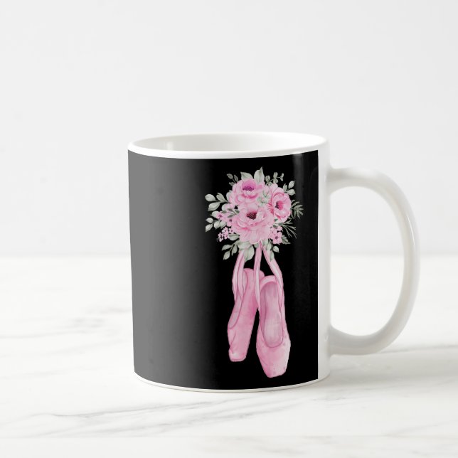 Ballerina Pointe Shoes Flowers Ballet Dancer Sprin Coffee Mug (Right)