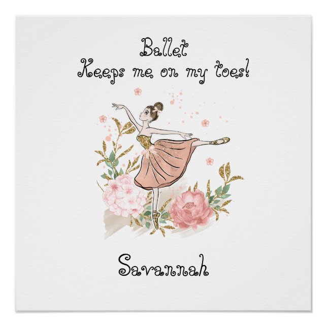 Ballerina poster, Dance class poster (Front)