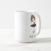 Ballerina Princess Girl Custom Name Ballet Gift Coffee Mug (Front Right)