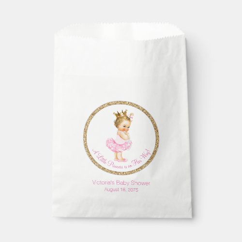 Ballerina Princess Pearls Tutu Baby Shower Favor Bag