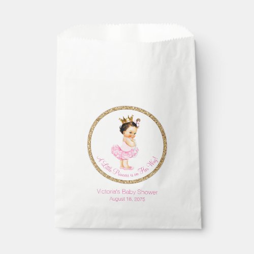 Ballerina Princess Pearls Tutu Girl Baby Shower Favor Bag
