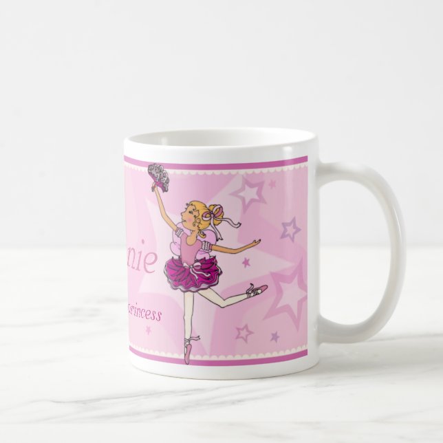 Ballerina princess pink and blonde hair girl mug (Right)