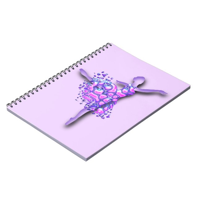 Ballerina Purple Notebook Ballet Dancer Girl (Left Side)