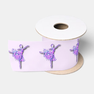 Ballerina Ribbon Ballet Dancer Girl Purple Color