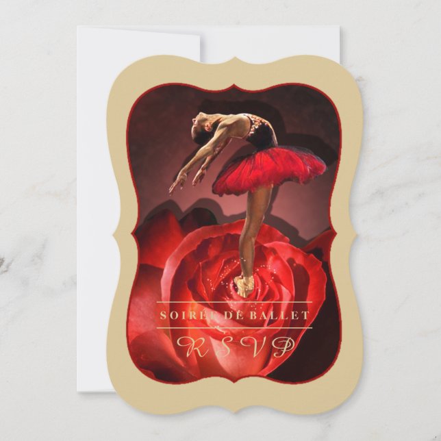 Ballerina Rose - RSVP Card (Front)