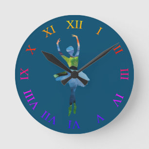 Ballerina round clock