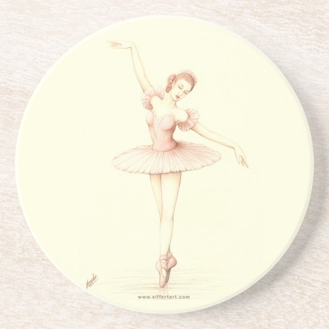Ballerina Sandstone Coaster (Front)