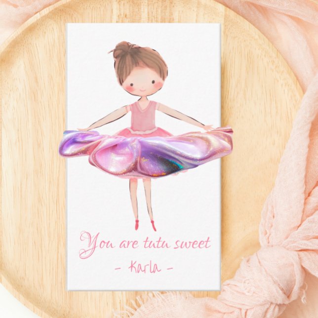 Ballerina Scrunchie Party Favor Card (Creator Uploaded)
