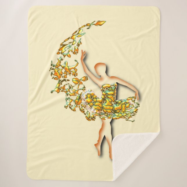 Ballerina Sherpa Blanket (Front)