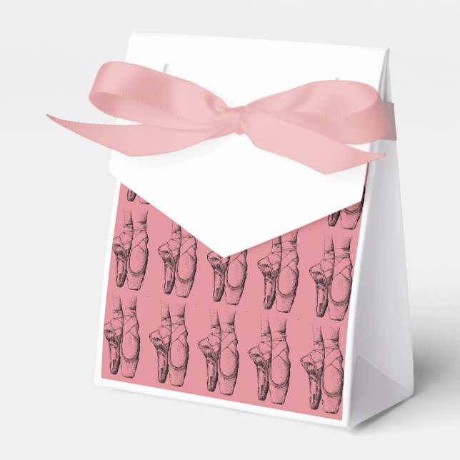 Ballerina Shoes Ballet Birthday Party Favors Box (Front Side)