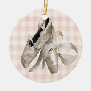 Ballerina Shoes Ceramic Ornament