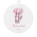 Ballerina shoes christmas tree ornament pink