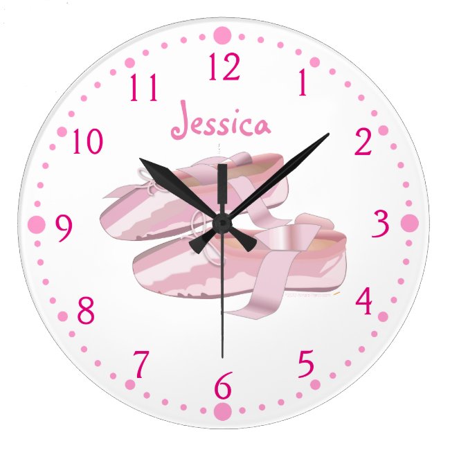 Ballerina Shoes Clock Personalized Ballet Gift