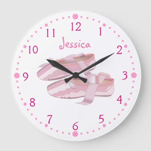 Ballerina Shoes Clock Personalized Ballet Gift