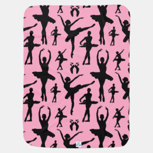 Ballerina Silhouette Baby Blanket