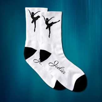 ballerina silhouette -black in white