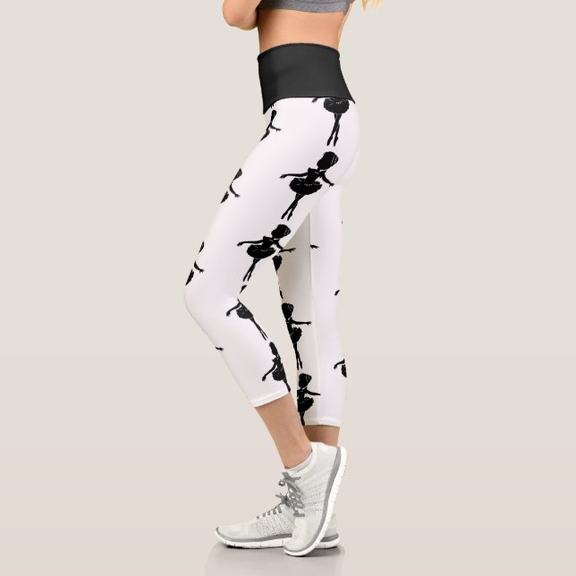 Ballerina Silhouette Capri Leggings (Left)