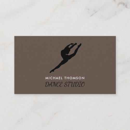 Ballerina Silhouette Dancing Instructor Business Card
