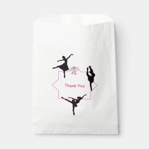 Ballerina silhouette dancing star favor bags