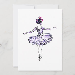 Ballerina Silhouette Holiday Card