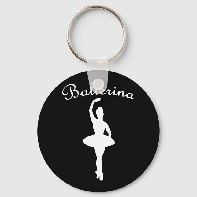 Ballerina Silhouette Keychain (Front)