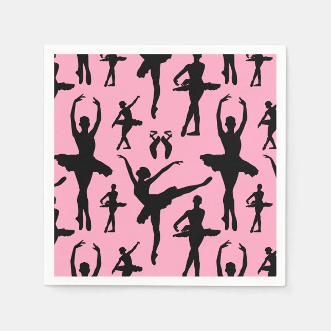 Ballerina Silhouette Paper Napkins (Front)