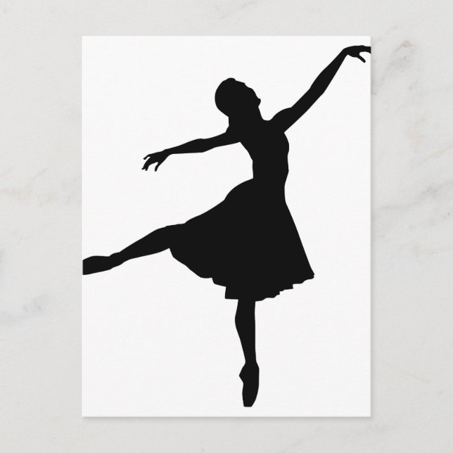 Ballerina Silhouette Postcard (Front)