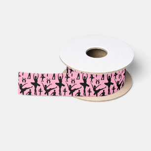 Ballerina Silhouette Satin Ribbon