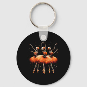 Ballerina Skeleton Dance Funny Halloween Ballet 1  Keychain