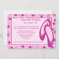 Ballerina Slippers/ Birthday Invitation