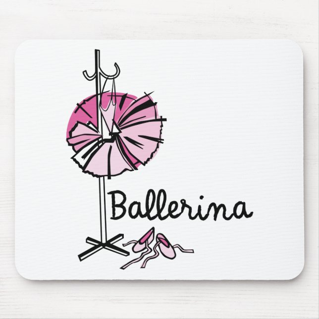 Ballerina Slippers Mouse Pad - Pink (Front)