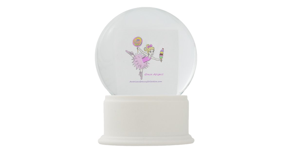Ballerina snow globe be customized with name Zazzle