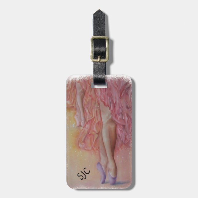 BALLERINA SOLO PERSONALIZED LUGGAGE TAG (Front Vertical)
