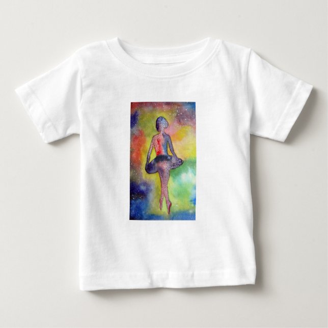 Ballerina Space Watercolor BabyT-Shirt Baby T-Shirt (Front)