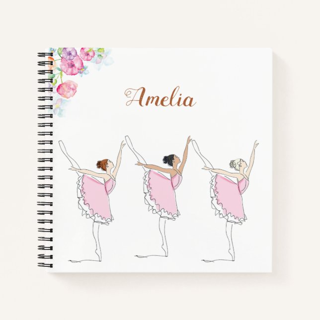 Ballerina Spiral Notebook (Front)