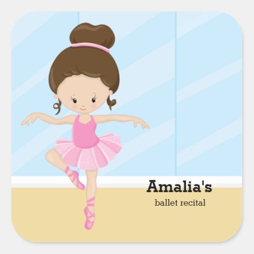 Ballerina Square Sticker