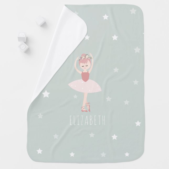 Ballerina Stars Baby Blanket (In Situ)