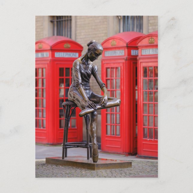 Ballerina Statue, Covent Garden London Postcard (Front)