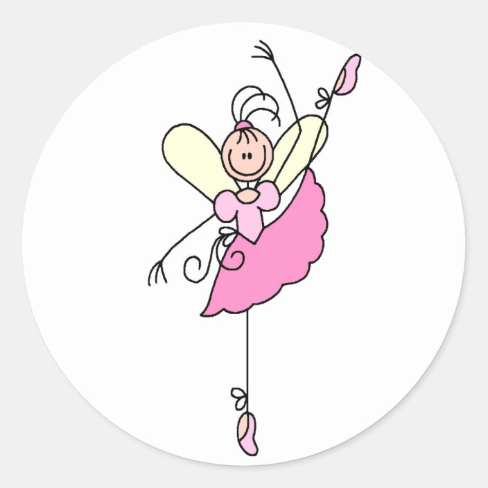 Ballerina Stick Figure Sticker | Zazzle.com