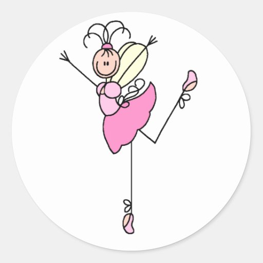 Ballerina Stick Figure Sticker | Zazzle