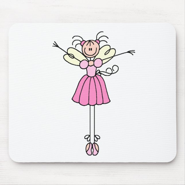 Ballerina Stick Figure Two Mousepad (Front)